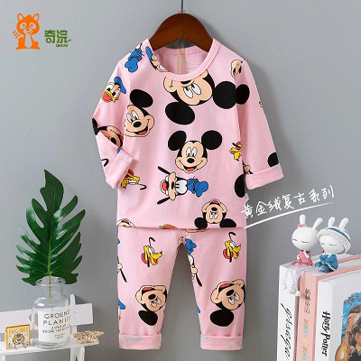 Baju Tidur Anak Perempuan Lengan Panjang Gambar Mickey Mouse BA-0051